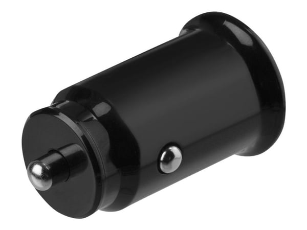 DELTACO USB-CAR123 - Bilstrømadapter - 12 watt - 2.4 A (USB) - svart