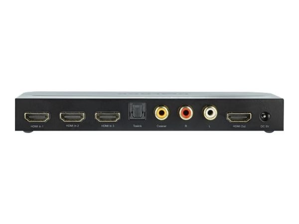 Delock - Video/audio switch - 3 x HDMI - stasjonær
