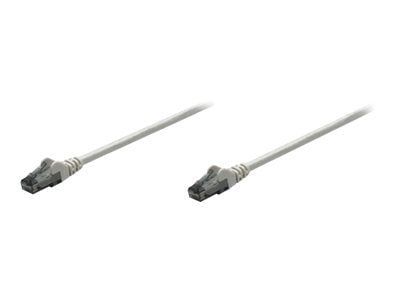 Intellinet Network Patch Cable, Cat6, 1m, harmaa, CCA, U/UTP, PVC, RJ45, kullatut koskettimet, Snagless, Booted, Polybag - Patchkabel - RJ-45 (han)...