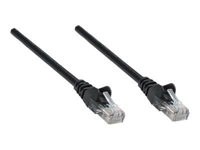 Intellinet Network Patch Cable, Cat5e, 1m, Black, CCA, U/UTP, PVC, RJ45, Gold Plated Contacts, Snagless, Booted, Lifetime Warranty, Polybag - Kobli...