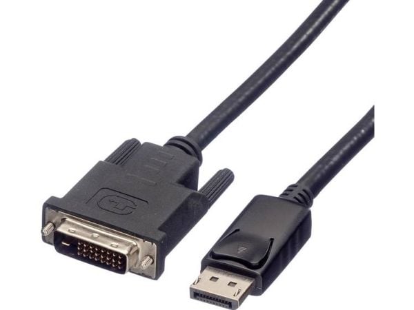 ROLINE 11.04.5775, 1,5 m, DisplayPort, DVI-D, Hankjønn, Hankjønn, Rett