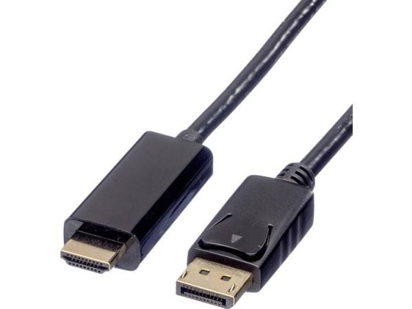 ROLINE 11.04.5785, 1 m, DisplayPort, Hankjønn, Hankjønn, Rett, Rett