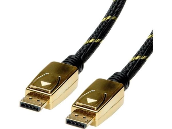 ROLINE 11.04.5649, 10 m, DisplayPort, DisplayPort, Hankjønn, Hankjønn, Svart, Gull