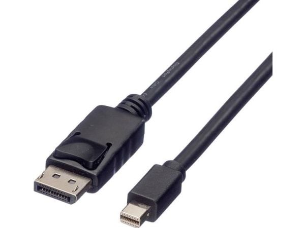 ROLINE DP - Mini DP, 5 m, DisplayPort, Mini DisplayPort, Hankjønn, Hankjønn, Sort