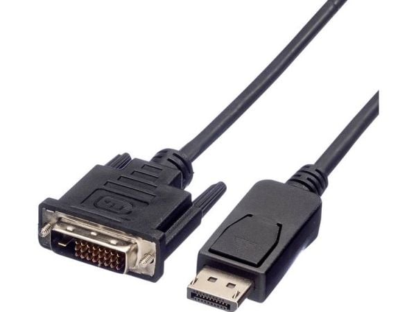 Value 11.99.5614, 1 m, DisplayPort, DVI-D, Hankjønn, Hankjønn, Rett