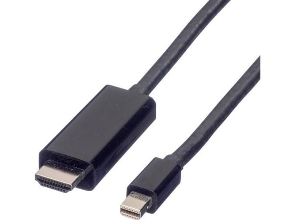 Value 11.99.5797, 3 m, Mini DisplayPort, Hankjønn, Hankjønn, Rett, Rett