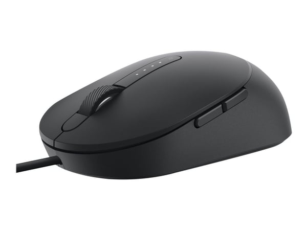 Dell Pro MS3220 - Mus - laser - 5 knapper - kablet - USB 2.0 - svart - med 3 års Advanced Exchange Service