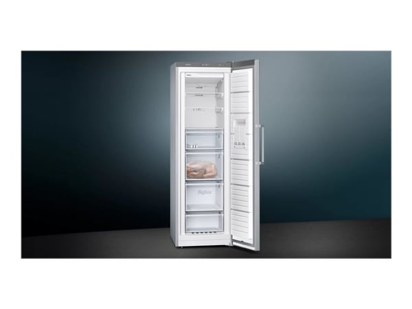 Siemens iQ300 GS36NVIEP - Frys - upprätt - bredd: 60 cm - djup: 65 cm - höjd: 186 cm - 242 liter - Klass E - inox-easyclean