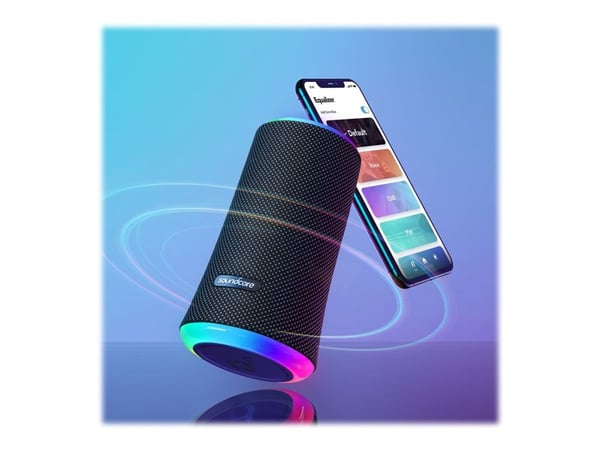 Soundcore Flare II - Høyttaler - for bærbar bruk - trådløs - Bluetooth - 20 watt - svart