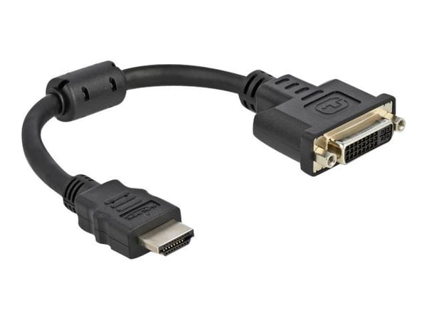 DeLOCK 65206, 0,2 m, HDMI-tyyppi A (vakio), DVI-D, Uros, Naaras, Suora