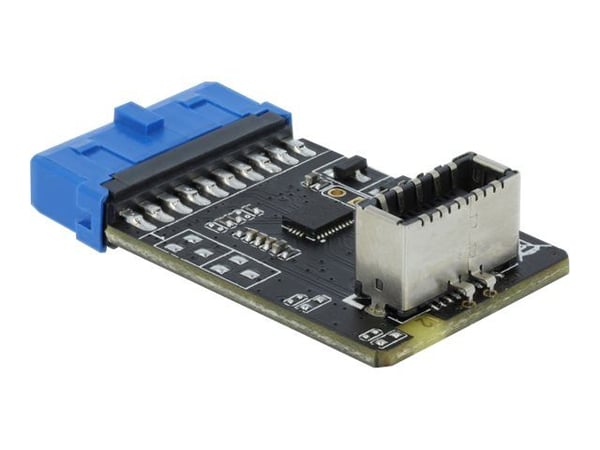 DeLOCK USB 3.2 Gen 1 Adapter Pin Header - Intern og ekstern USB-adapter - 19-pins USB3.0 hode (W) til USB Type A (W) 900 mA - aktiv (41981)