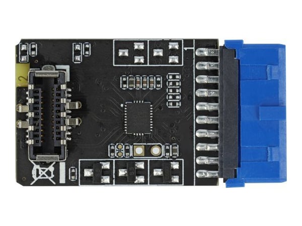 DeLOCK USB 3.2 Gen 1 Adapter Pin Header - Intern og ekstern USB-adapter - 19-pins USB3.0 hode (W) til USB Type A (W) 900 mA - aktiv (41981)