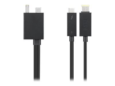 Lenovo Split Kabel - Thunderbolt kabel (han) (han) - Thunderbolt 3 - 67 cm - sort - CRU