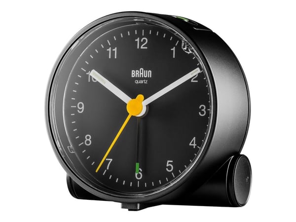 Braun BC01 - Alarmklokke - rund - kvarts - skrivebord - svart