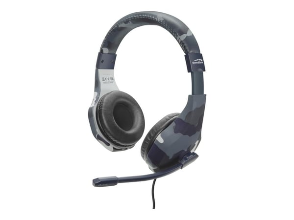 SPEEDLINK RAIDOR - Headset - på örat - kabelansluten - 3,5 mm kontakt - blå - för Sony PlayStation 4, Sony PlayStation 4 Pro, Sony PlayStation 4 Slim