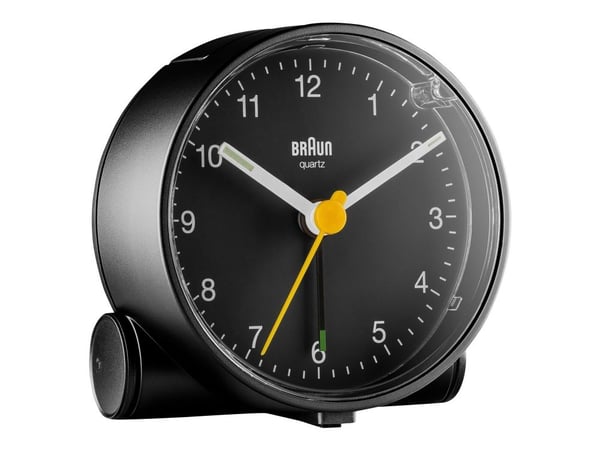 Braun BC01 - Alarmklokke - rund - kvarts - skrivebord - svart
