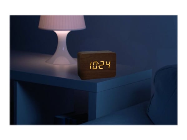 TFA CLOCCO - Alarmklokke - rektangulær - elektronisk - skrivebord - brun