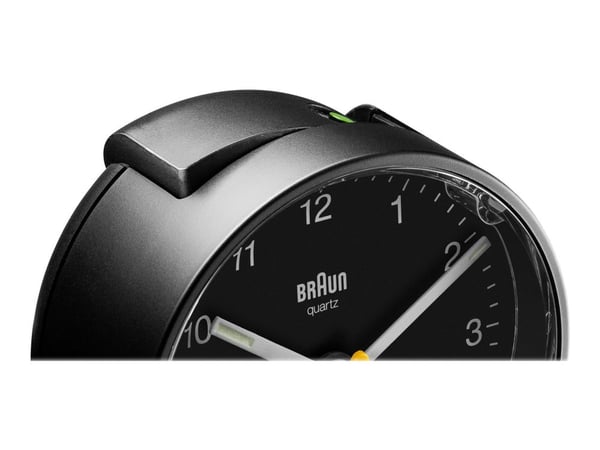 Braun BC01 - Alarmklokke - rund - kvarts - skrivebord - svart