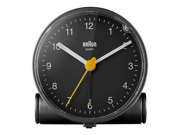Braun BC01 - Alarmklokke - rund - kvarts - skrivebord - svart