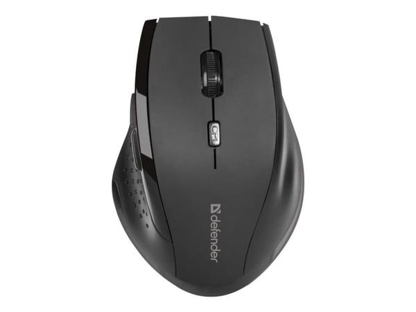 Defender Accura MM-365 - Mus - ergonomisk - optisk - 6 knapper - trådløs - 2.4 GHz - USB trådløs mottaker - svart