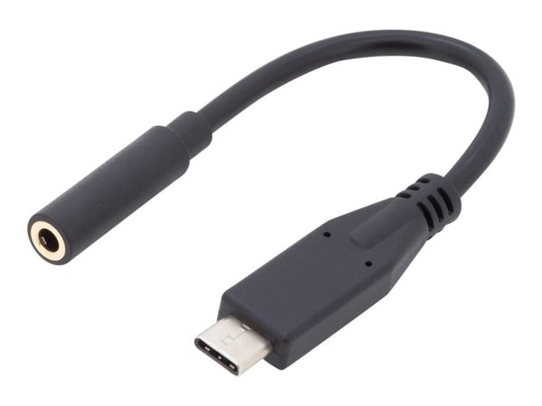 DIGITUS - USB-C til hovedtelefon jackstikadapter - USB-C han til stereo mini-jackstik hun - 20 cm - lajittelu