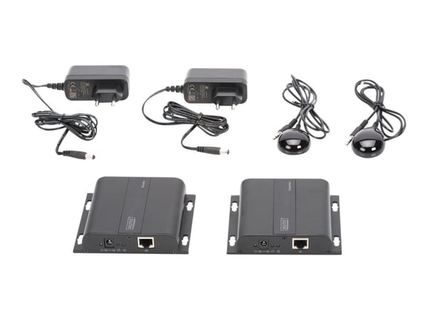 DIGITUS Professional DS-55122 4K HDMI Extender via CAT / IP (Set) - Video/lyd/infrarød-utvider - HDMI - opp til 120 m