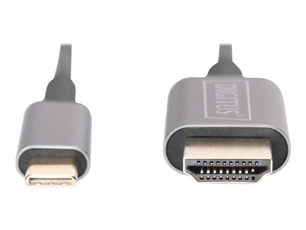 DIGITUS - Adapterkabel - USB-C hann til HDMI hann - 1.8 m - svart - 4K-støtte, støtter 21:9 kinosideforhold