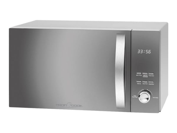 ProfiCook PC-MWG 1176 H - Mikrobølgeovn med konveksjon og grill - 23 liter - 800 W - sølv