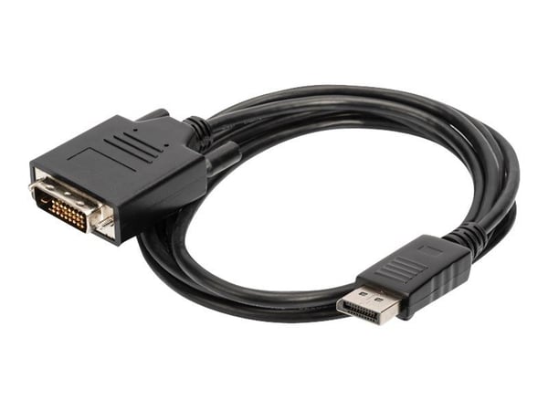 ASSMANN - Adapterkabel - DisplayPort (hane) till DVI-D (hane) - 2 m - stöd för 1080p - svart (paket om 10)