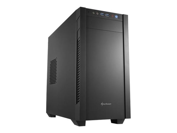 Sharkoon S1000 - Tower - micro ATX - ingen strömförsörjning - svart - USB/ljud