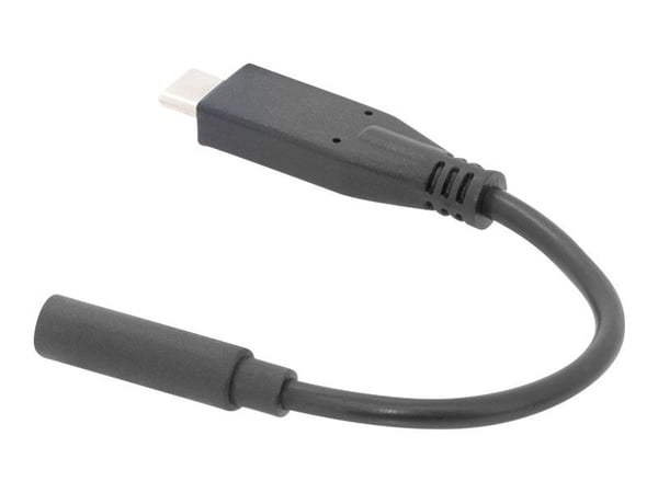 DIGITUS - USB-C til hodetelefons-jakkadapter - USB-C hann til mini-phone stereo 3.5 mm hunn - 20 cm - svart