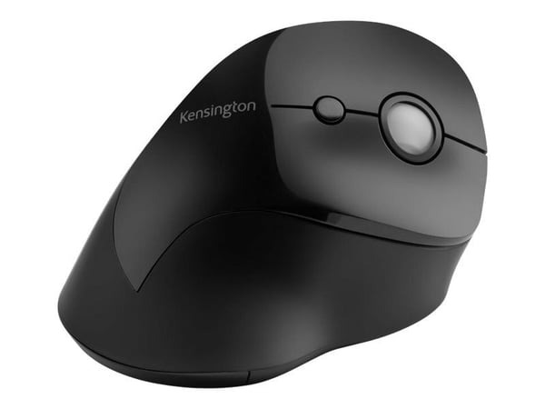 Kensington Pro Fit Ergo Vertical Wireless Mouse - Vertikal mus - ergonomisk - høyrehendt - 6 knapper - trådløs - 2.4 GHz - USB trådløs mottaker - s...