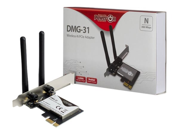 Inter-Tech DMG-31 - Nettverksadapter - PCI Express x1 - 802.11b/g/n