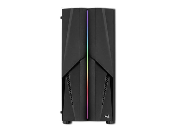 AeroCool Mecha ARGB - Tempered Glass Edition - mid tower - ATX - sidepanel med vindu (herdet glass) - ingen strømforsyning (ATX) - svart - USB/lyd