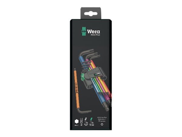 Wera 950/9 Hex-Plus - L-nøkkelsett - 9 deler - inn holder
