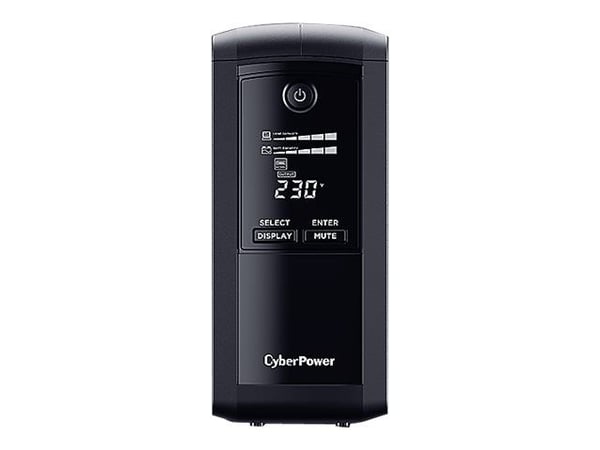 CyberPower Value Pro VP1000ELCD - UPS - AC 230 V - 550 watt - 1000 VA - RS-232, USB - utgangskontakter: 4 - svart