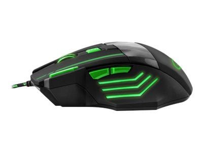 Esperanza MX201 WOLF - Mus - høyrehendt - optisk - 7 knapper - kablet - USB - grønn