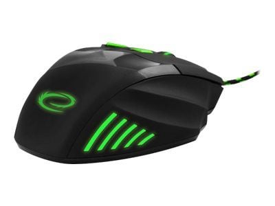 Esperanza MX201 WOLF - Mus - høyrehendt - optisk - 7 knapper - kablet - USB - grønn