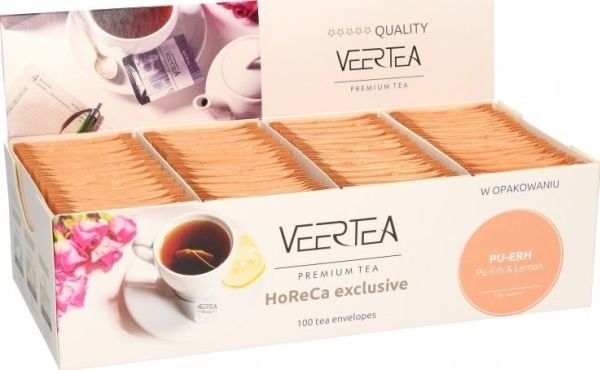 VEERTEA PREMIUM rød te Pu-erh & sitron 100 poser