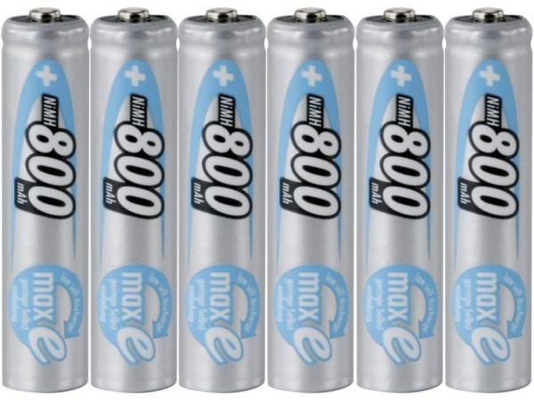 Ansmann maxE HR03 Ladattava AAA-akku NiMH 800 mAh 1,2 V 6 kpl