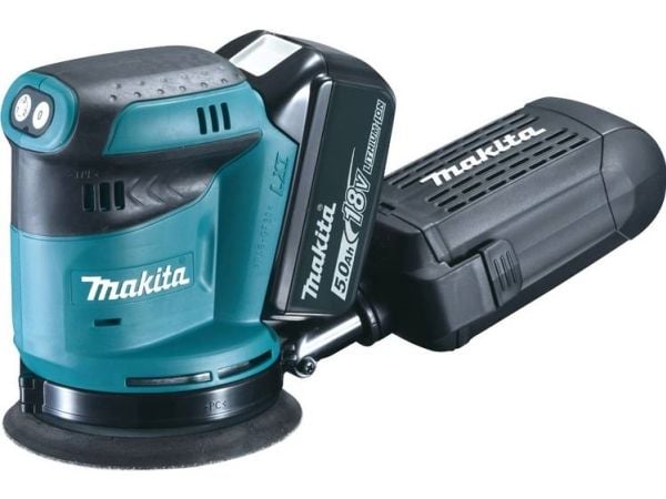 Makita DBO180RTJ - Eksentersliper - trådløs - 125 mm - 2 batterier - 18 V