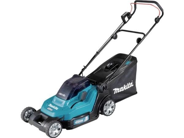 Makita DLM432Z, 575 m², 43 cm, 2 cm, 7,5 cm, 50 L, 4 hjul - SOLO