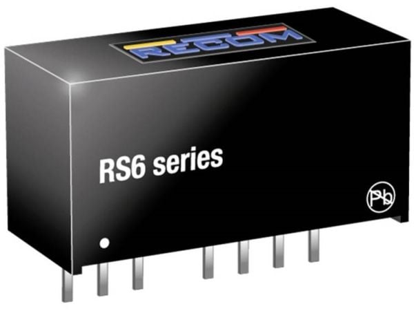 RECOM RS6-2405S DC/DC-muunnin, tulostus 1200 mA 6 W Lähtöjen määrä: 1 x