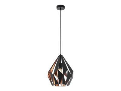 Eglo Carlton 1 - Hängande lampa - 1 uttag - E27 - svart, koppar