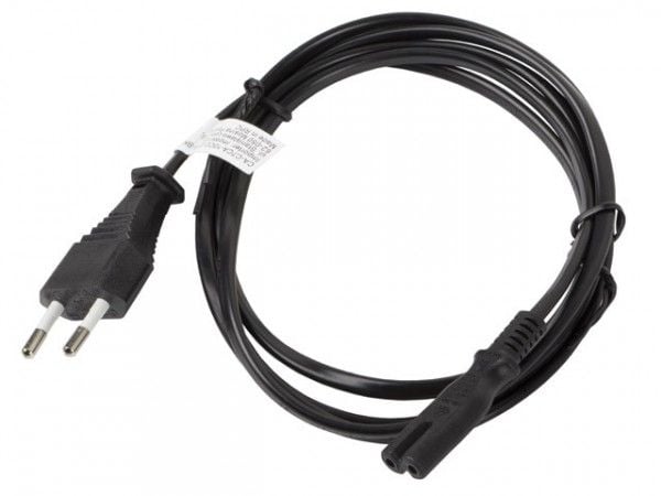Lanberg - Strømkabel - Europlug (P) til IEC 60320 C7 - 10 A - 3 m - sort - Europa (eksklusive Storbritannien, Irland, Malta, Cypern)