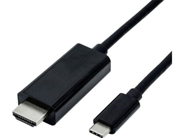 ROLINE 11045843, 5 m, USB Typ-C, HDMI Typ A (Standard), Hanstik, Hanstik, Rakt