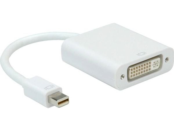Roline Mini-display-port / DVI Adapterkabel Mini DisplayPort-stik, DVI-D 24+1-pol. Fatning 0.10 m Hvid 12.03.3128 Displayport-kaapeli