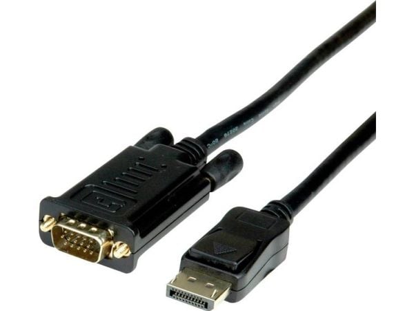 ROLINE 11.04.5970, 1 m, VGA, DisplayPort, Hankjønn, Hankjønn, Rett
