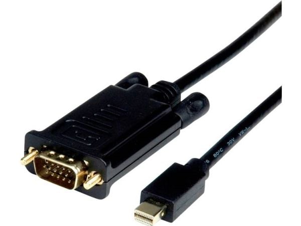 Value 11.99.5807, 2 m, Mini DisplayPort, VGA (D-Sub), Hankjønn, Hankjønn, Rett