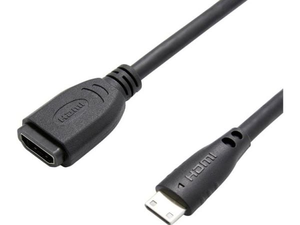 Value 12.99.3120, 150 m, HDMI Type C (Mini), HDMI-tyyppi A (vakio), Musta